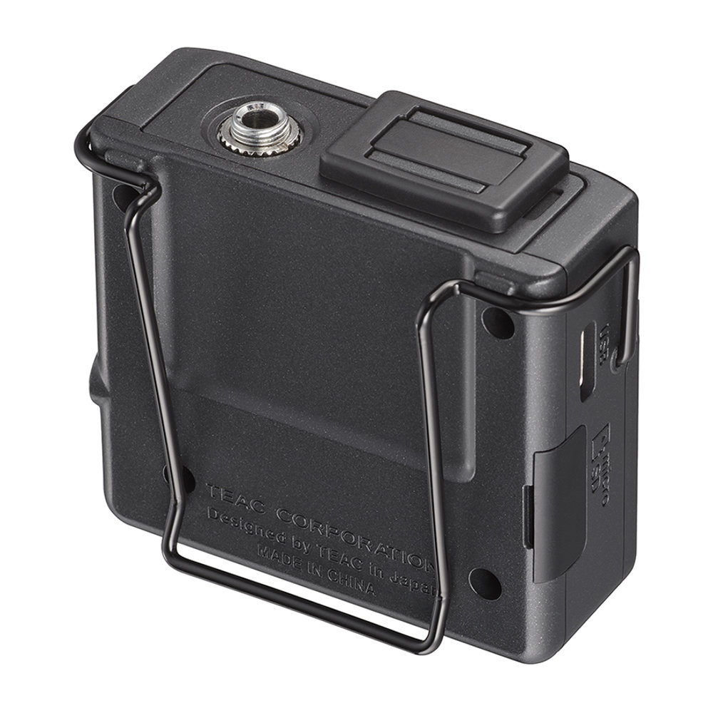 TASCAM タスカム DR-10L Pro 32ビットフロート録音対応ピンマイク フィールドレコーダー 背面、ホルダー部