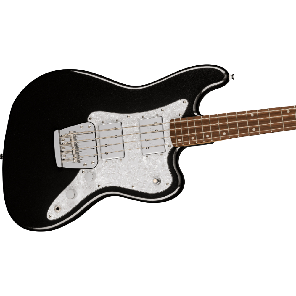 Squier スクワイヤー スクワイア Paranormal Rascal Bass HH Metallic Black エレキベース 斜めアングル画像