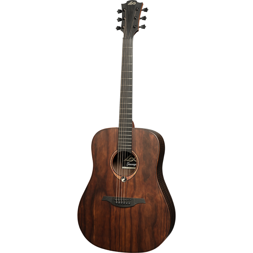 LAG GUITARS ラグギターズ LAG SAUVAGE-D サベージシリーズ ドレッドノート ブランコウッド(FSC認証材)使用 アコースティックギター ボディトップ画像