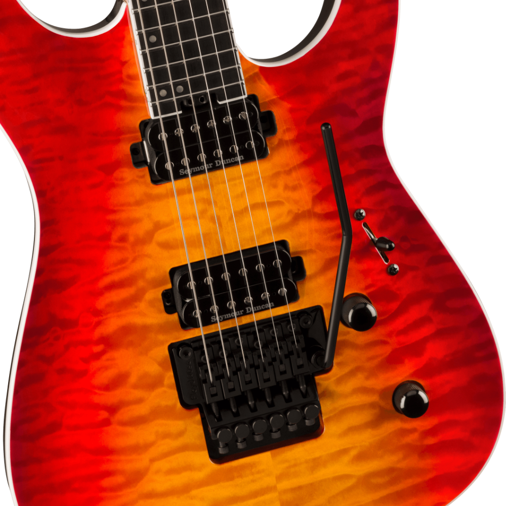 Jackson ジャクソン Pro Plus Series Dinky DKAQ Firestorm エレキギター ボディ画像
