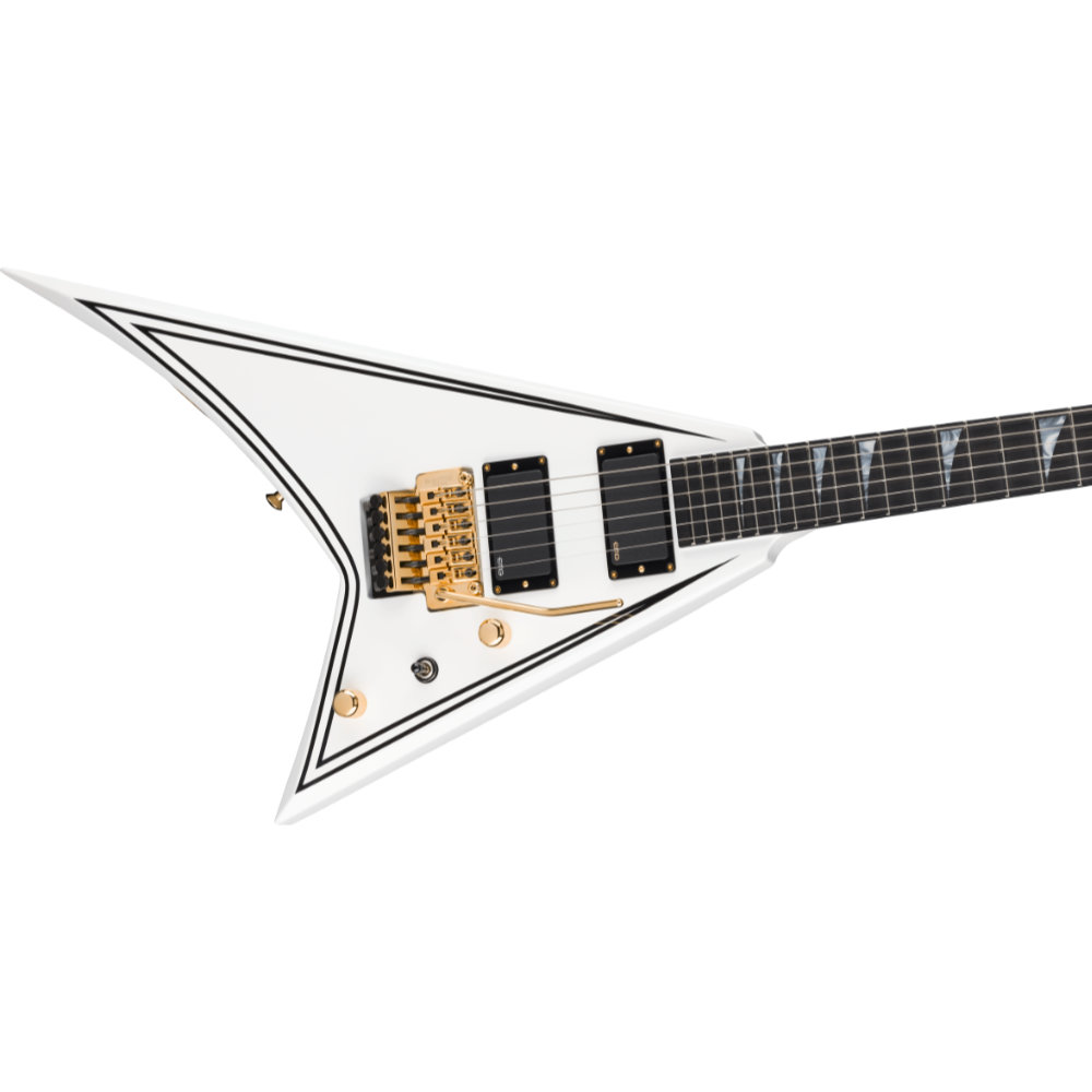 Jackson ジャクソン MJ Series Rhoads RR24MG Ebony Fingerboard White with Black Pinstripes エレキギター ボディトップ
