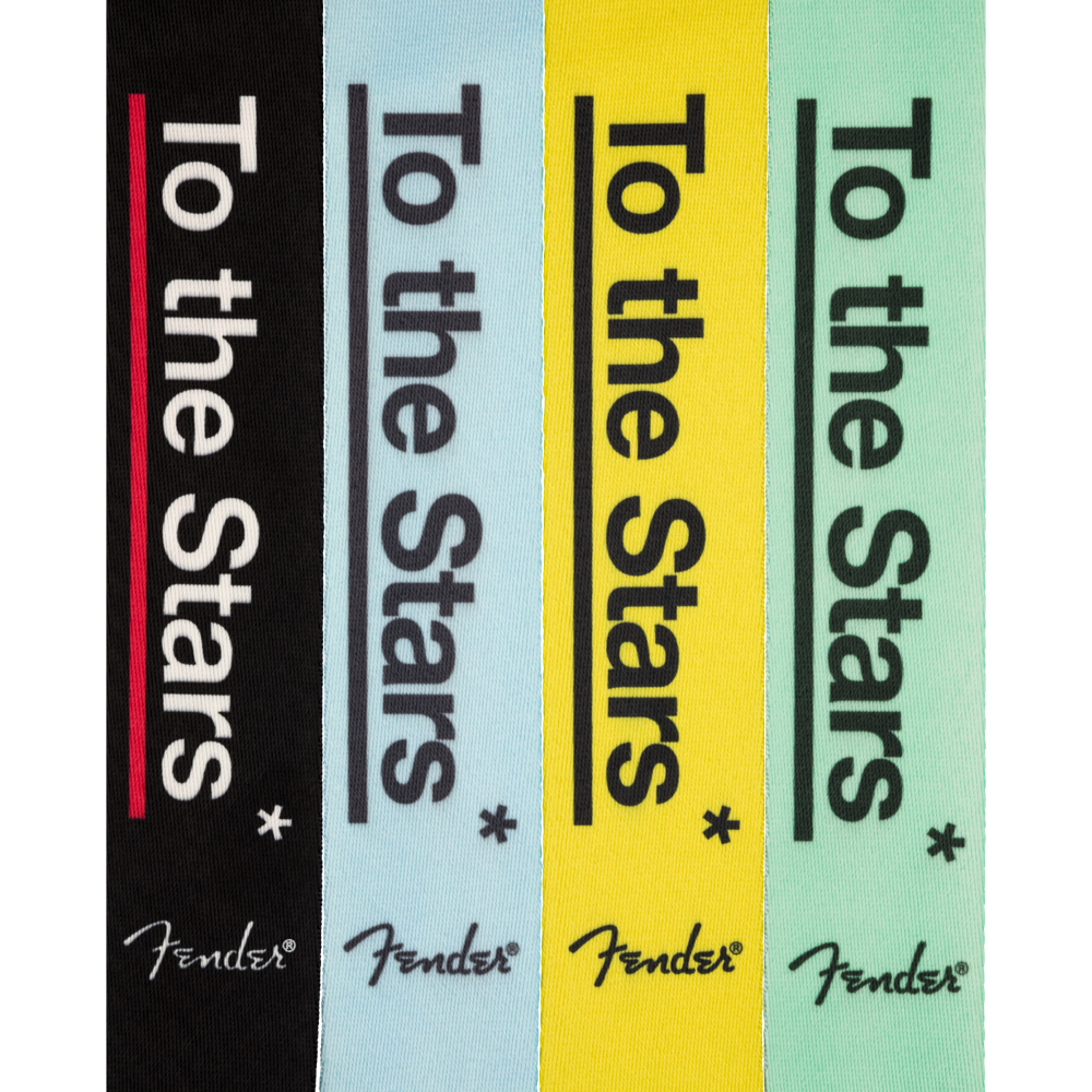 Fender フェンダー Tom DeLonge To The Stars Straps グラフィティーイエロー ギターストラップ ナイロン 本体画像