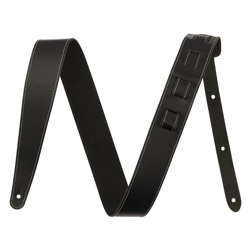Fender フェンダー 2" Essentials Leather Strap Black ギターストラップ