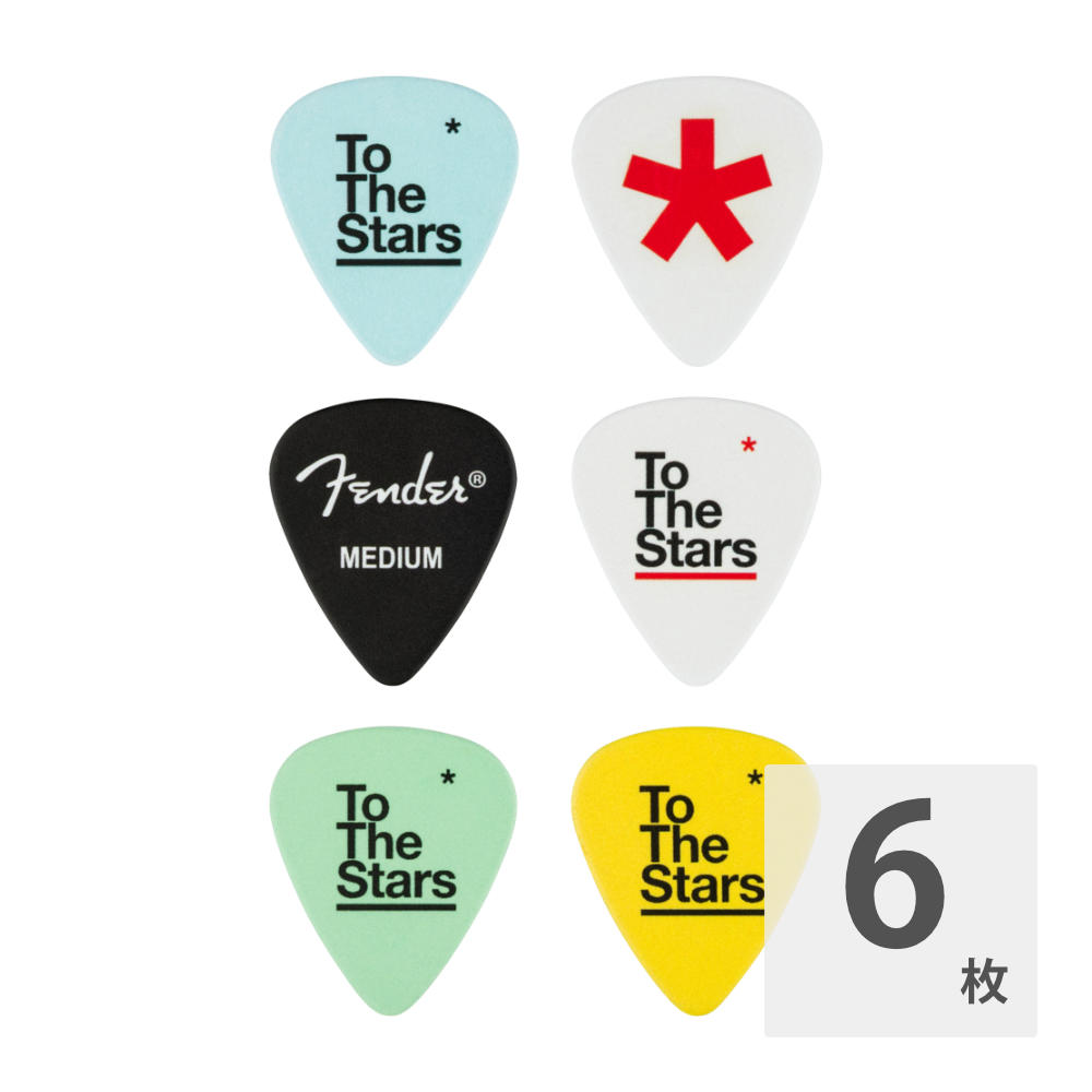 Fender フェンダー Tom DeLonge 351 Celluloid Picks 6枚パック ギターピック
