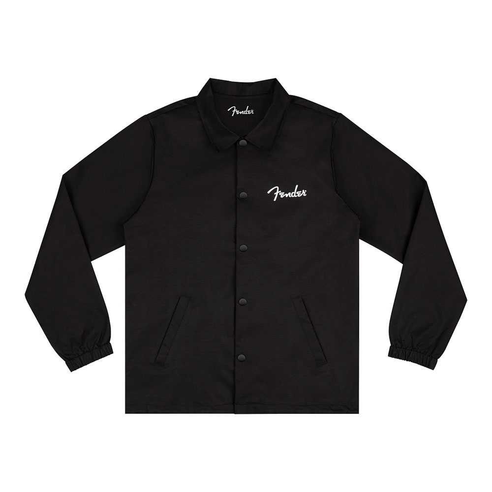 Fender フェンダー Spaghetti Logo Coaches Jacket， Black Sサイズ コーチジャケット