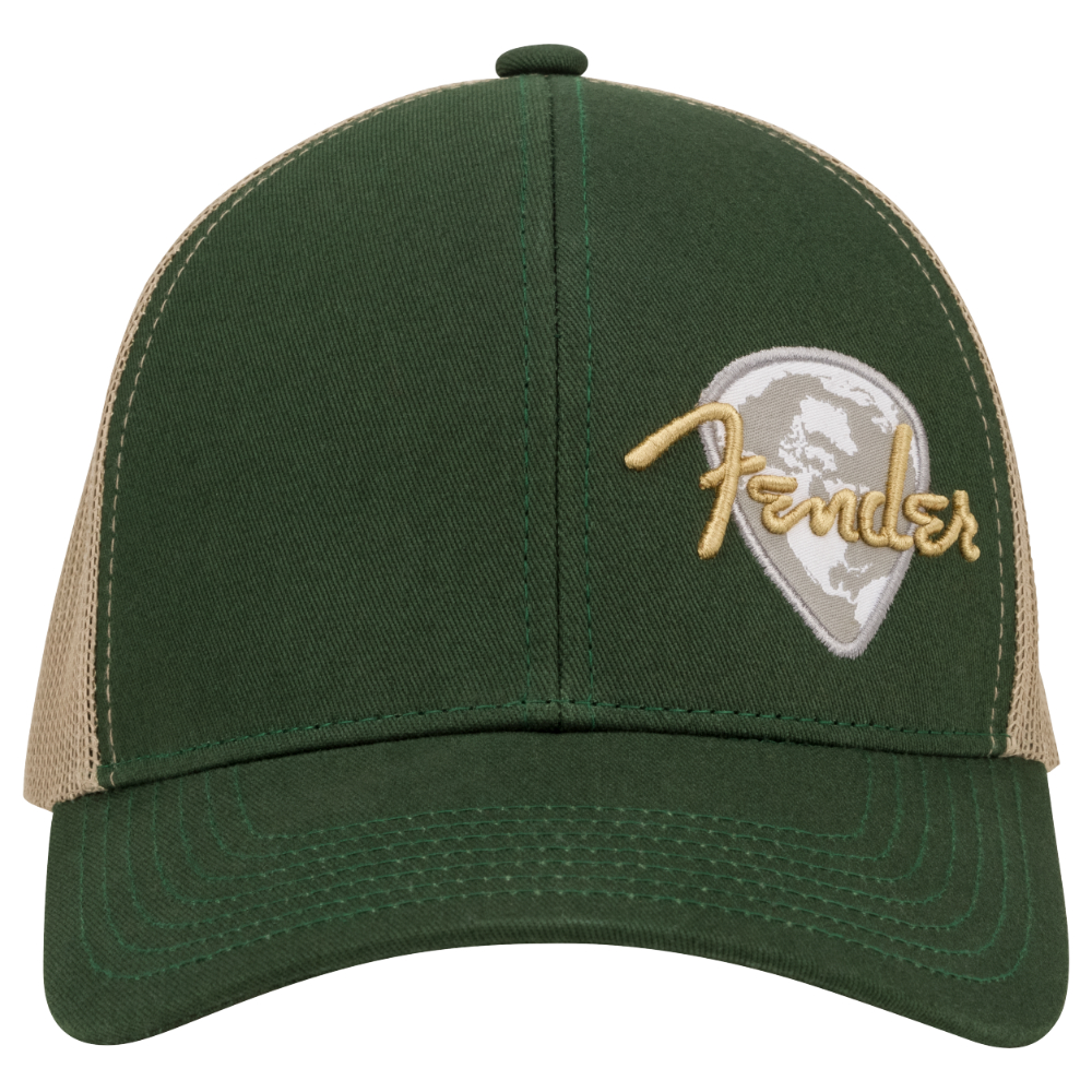 Fender フェンダー Globe Pick Patch Hat One Size Green Khaki カーキグリーン キャップ