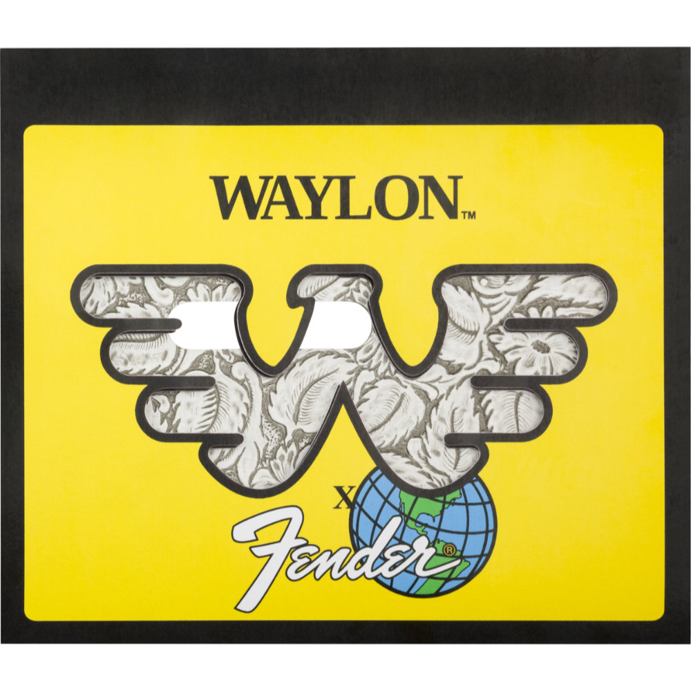 Fender フェンダー Waylon Jennings Telecaster Pickguard White ピックガード ホワイト ウェイロン・ジェニングス ロゴ