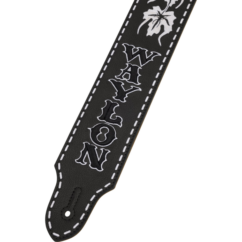 Fender フェンダー Waylon Jennings Signature Strap Black ギターストラップ 「Waylon」レタリング