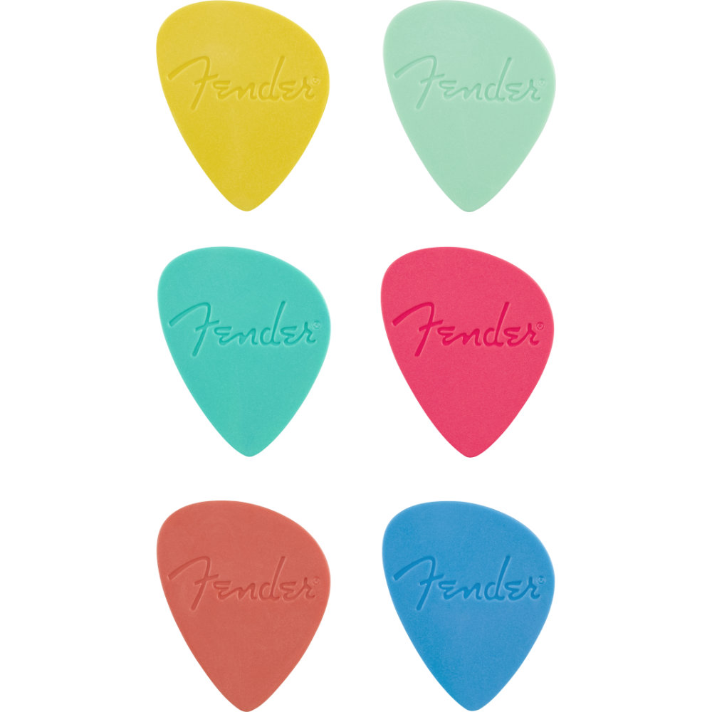 Fender フェンダー Offset Picks Multi-Colored オフセットシェイプ ギターピック マルチカラー 6枚入り マルチカラー 6枚入り