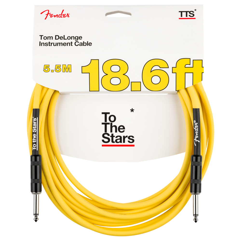 Fender フェンダー Tom DeLonge To The Stars Instrument Cable Graﬃti Yellow 5m ギターケーブル ギターシールド