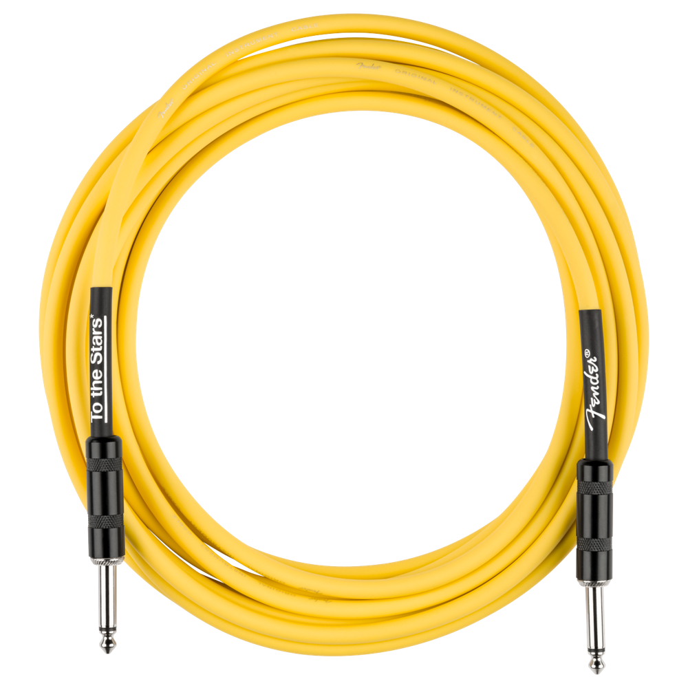 Fender フェンダー Tom DeLonge To The Stars Instrument Cable Graﬃti Yellow 5m ギターケーブル ギターシールド 本体画像