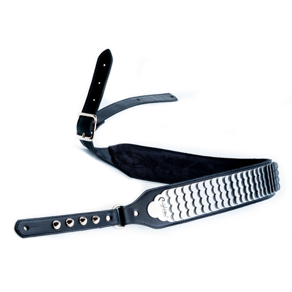 Righton! STRAPS ライトオン ストラップ LEGEND JL Python Black ギターストラップ 横に寝かせた状態