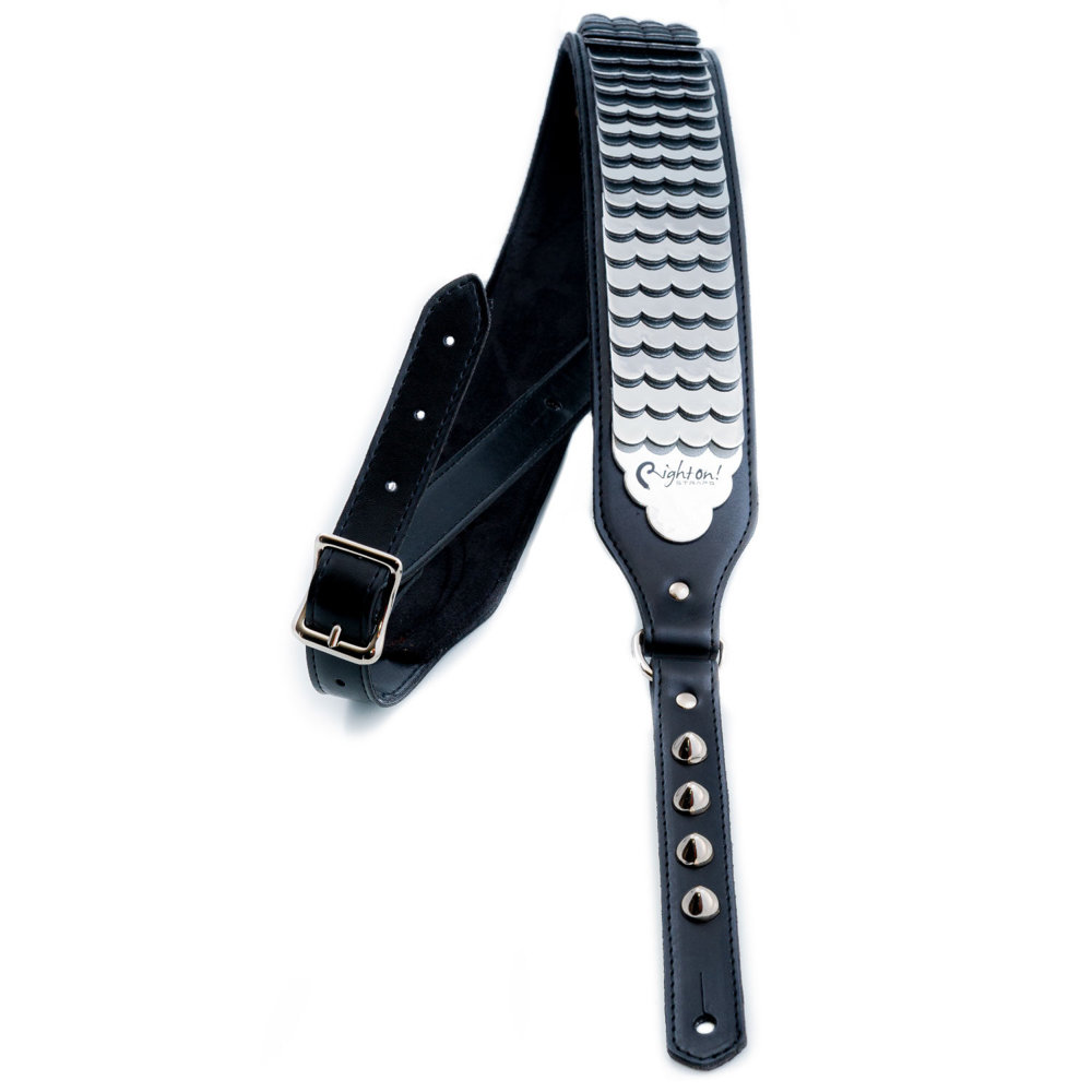 Righton! STRAPS ライトオン ストラップ LEGEND JL Python Black ギターストラップ 縦に巻いた状態