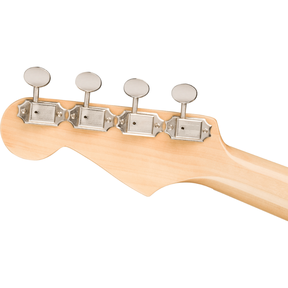 Fender フェンダー Fullerton Strat Uke Walnut Fingerboard White Pickguard Surf Green コンサートサイズ エレクトリックウクレレ ヘッド裏画像