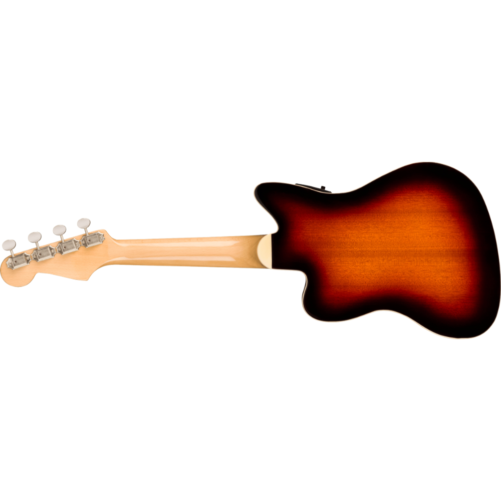 Fender フェンダー Fullerton Jazzmaster Uke Walnut Fingerboard Tortoiseshell Pickguard 3-Color Sunburst コンサートサイズ エレクトリックウクレレ ボディバック画像