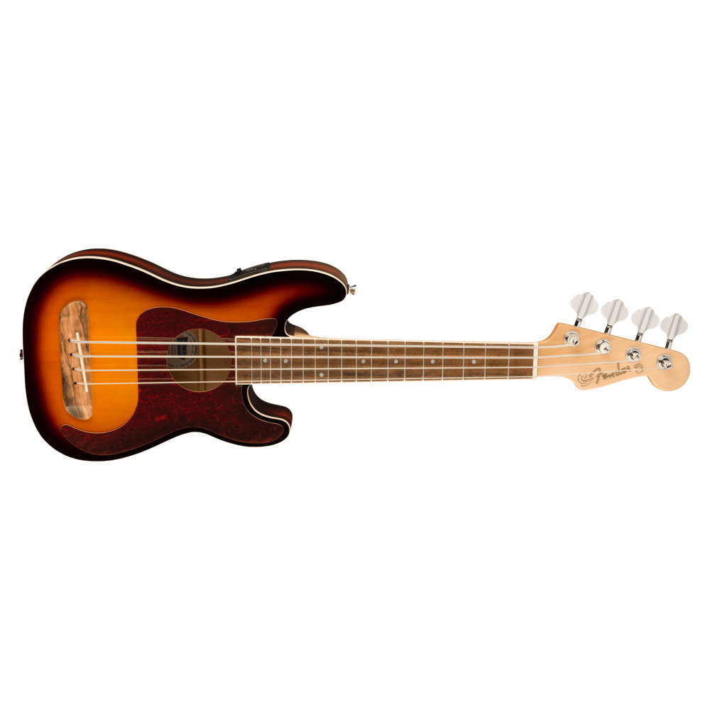 Fender フェンダー Fullerton Precision Bass Uke Walnut Fingerboard べっ甲柄 Pickguard 3-Color Sunburst エレクトリックベースウクレレ エレクトリックベースウクレレ 画像