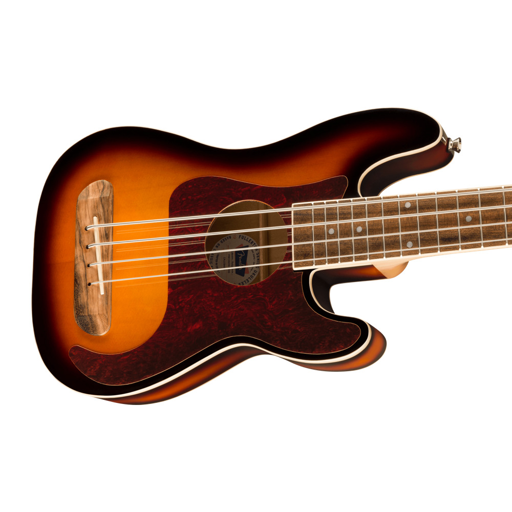 Fender フェンダー Fullerton Precision Bass Uke Walnut Fingerboard べっ甲柄 Pickguard 3-Color Sunburst エレクトリックベースウクレレ エレクトリックベースウクレレ ボディアップ 画像