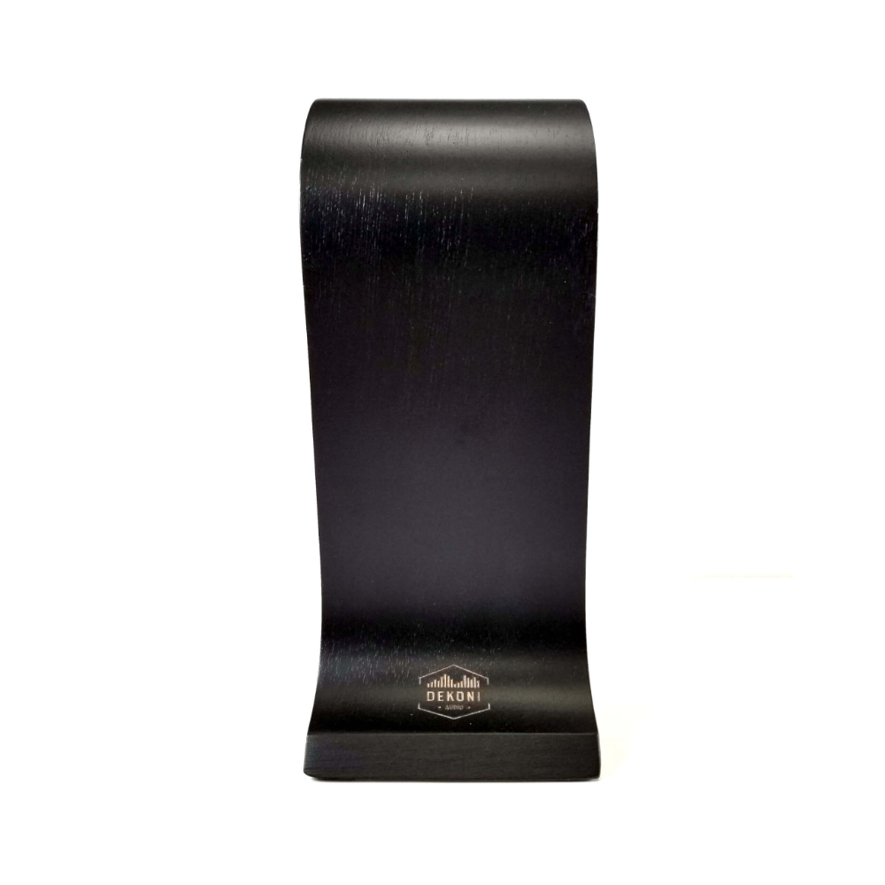 Dekoni Audio デコニオーディオ OMEGA-BLK 木製ヘッドホンスタンド 側面画像