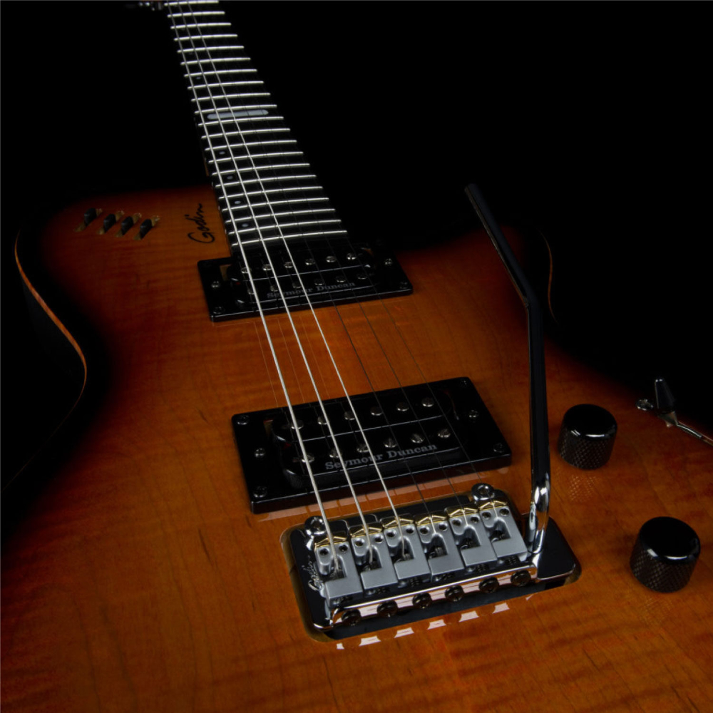 Godin ゴダン LGXT Cognac Burst Flame AA エレキギター ボディトップ画像