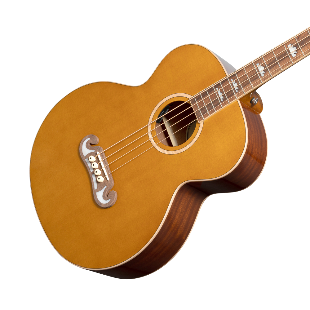 Epiphone エピフォン El Capitan J-200 Studio Bass Aged Vintage Natural アコースティックベース ボディ画像