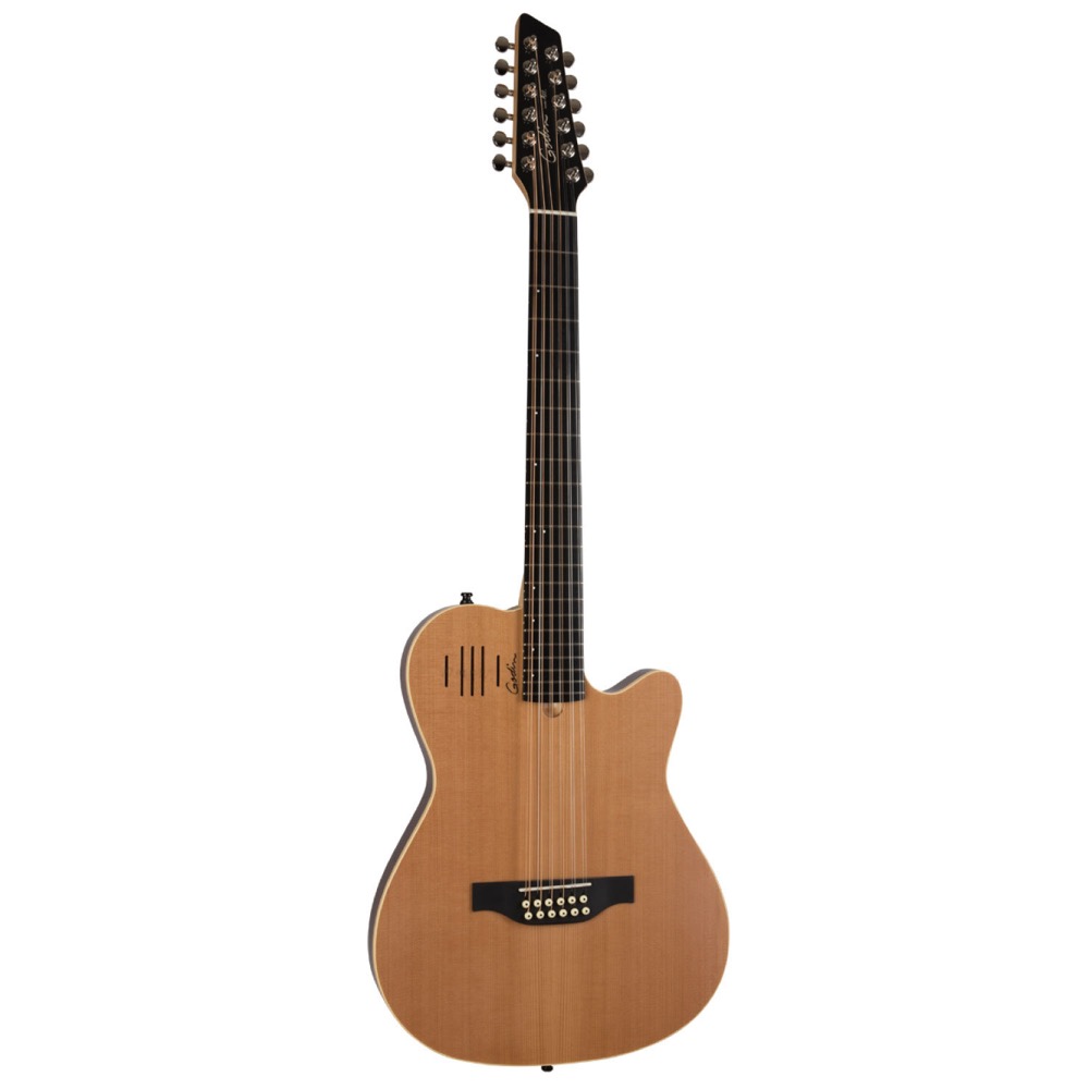 Godin ゴダン A12 Natural SG 12弦 エレクトリックアコースティックギター 斜めアングル画像