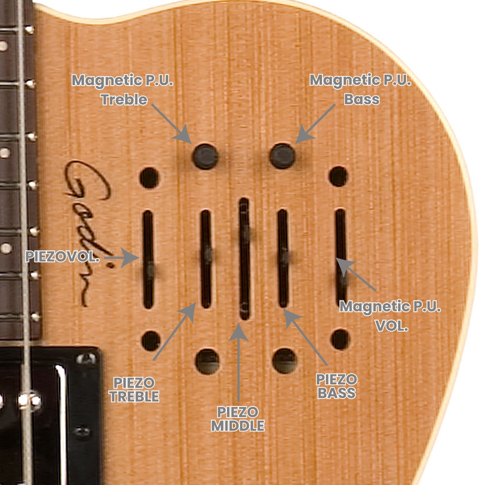 Godin ゴダン A6 ULTRA Natural SG Left-Handed レフトハンドモデル エレクトリックアコースティックギター