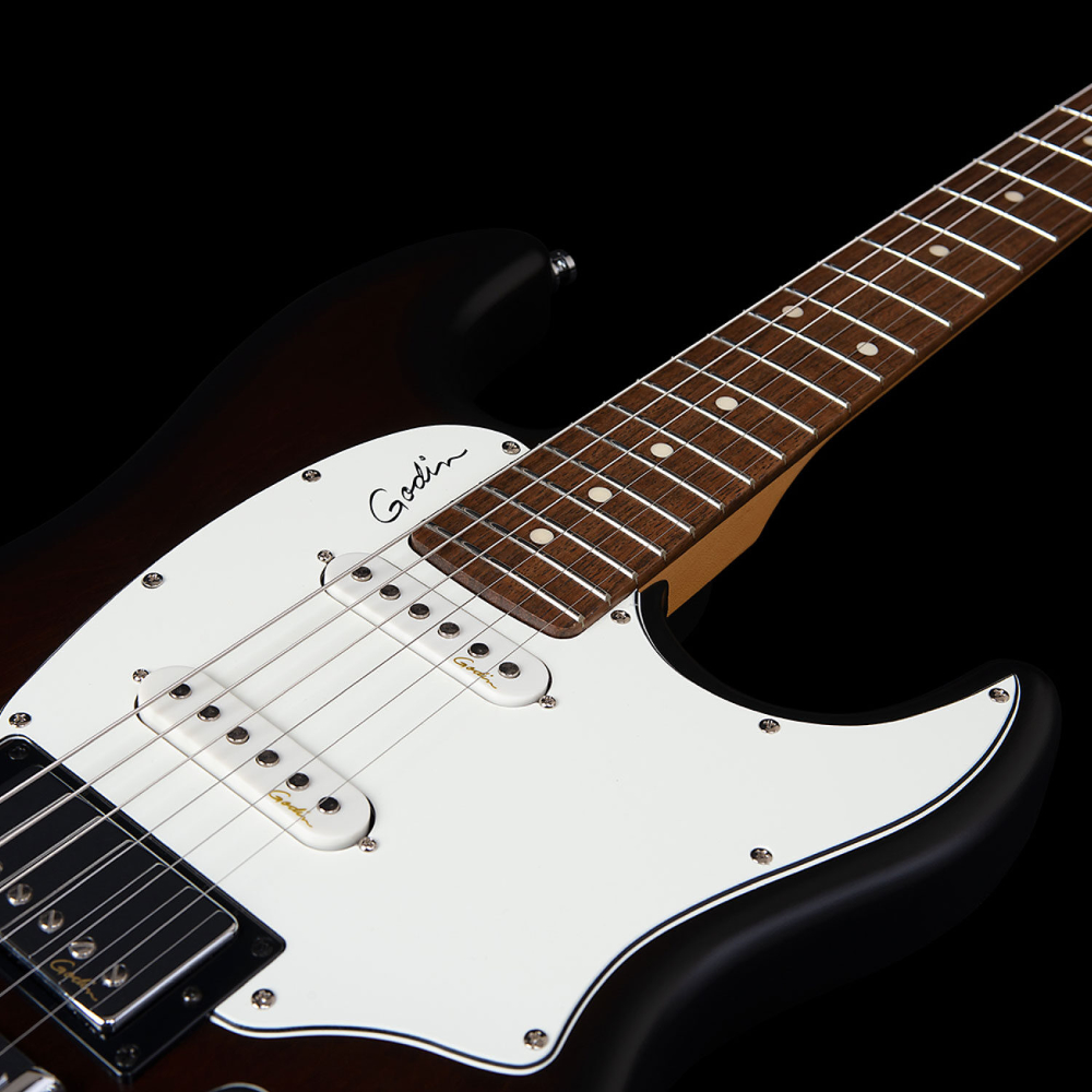 Godin ゴダン Session HT RN Bourbon Burst エレキギター ボディトップ画像