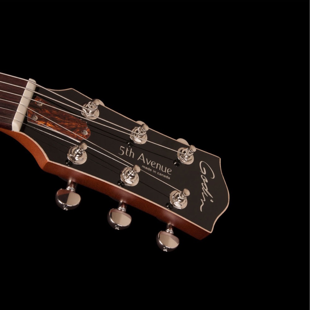 Godin ゴダン 5th Avenue Kingpin P90 Cognac Burst エレキギター ヘッド画像
