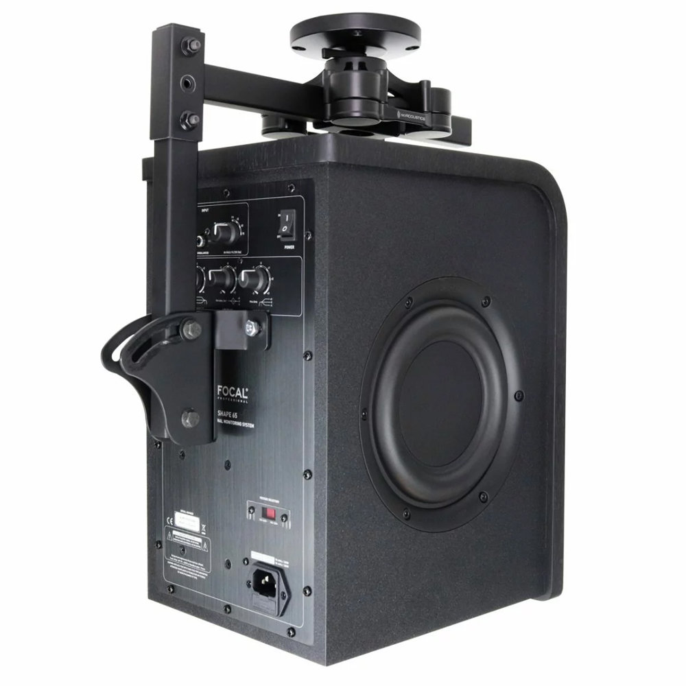 ISO ACOUSTICS V120 L-Bracket V120用Lブラケット V120との組み合わせで最大45度までスピーカーを下向きに調整可能 スピーカー取り付けイメージ