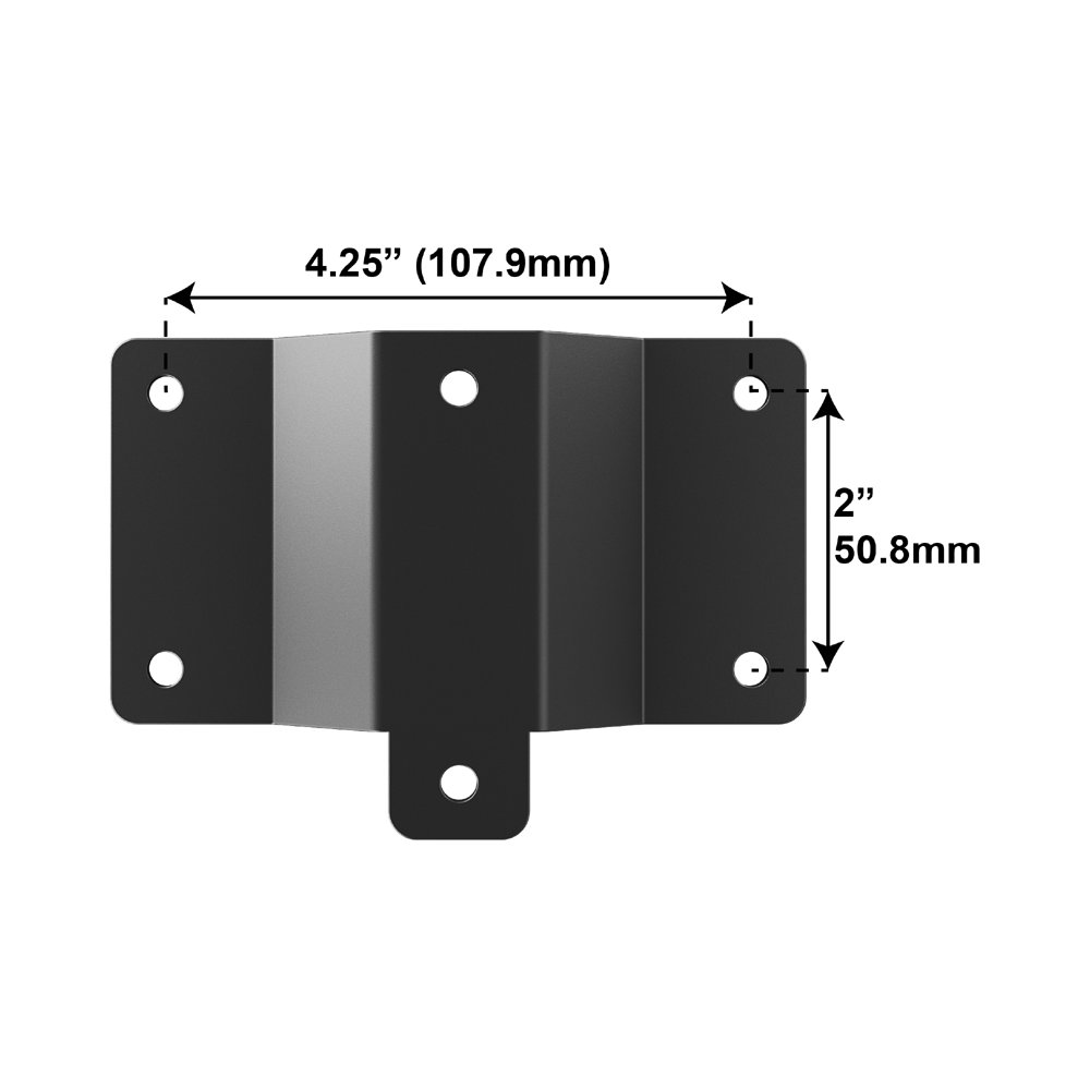 ISO ACOUSTICS V120 107x50 Adapter V120用ブラケット取付プレート 107mm x 50mmの4つの取付け穴 Cブラケット/Lブラケット用 サイズ