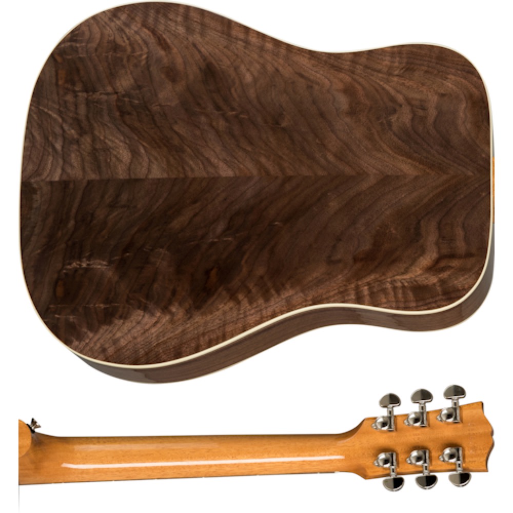 Gibson ギブソン Hummingbird Studio Walnut Walnut Burst エレクトリックアコースティックギター バック画像
