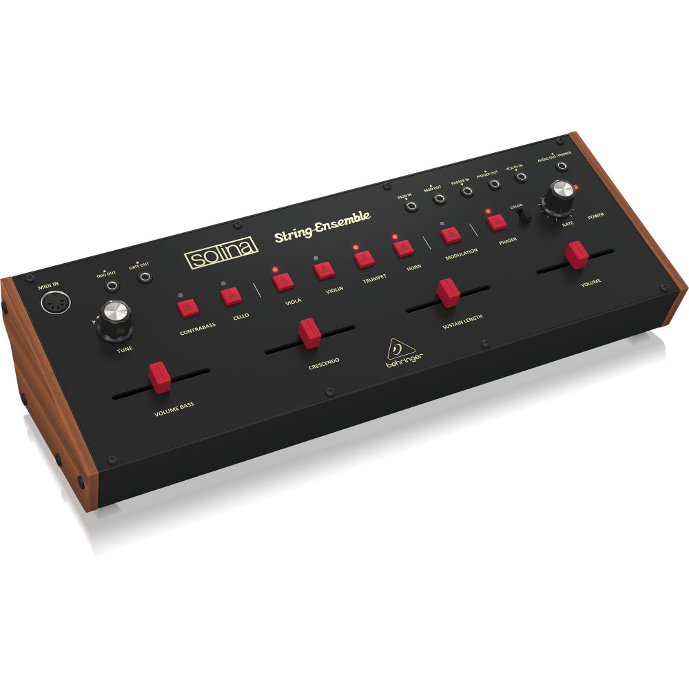 BEHRINGER ベリンガー SOLINA STRING ENSEMBLE Analog String Ensemble Synthesizer ストリングス シンセサイザー 左からのアングル