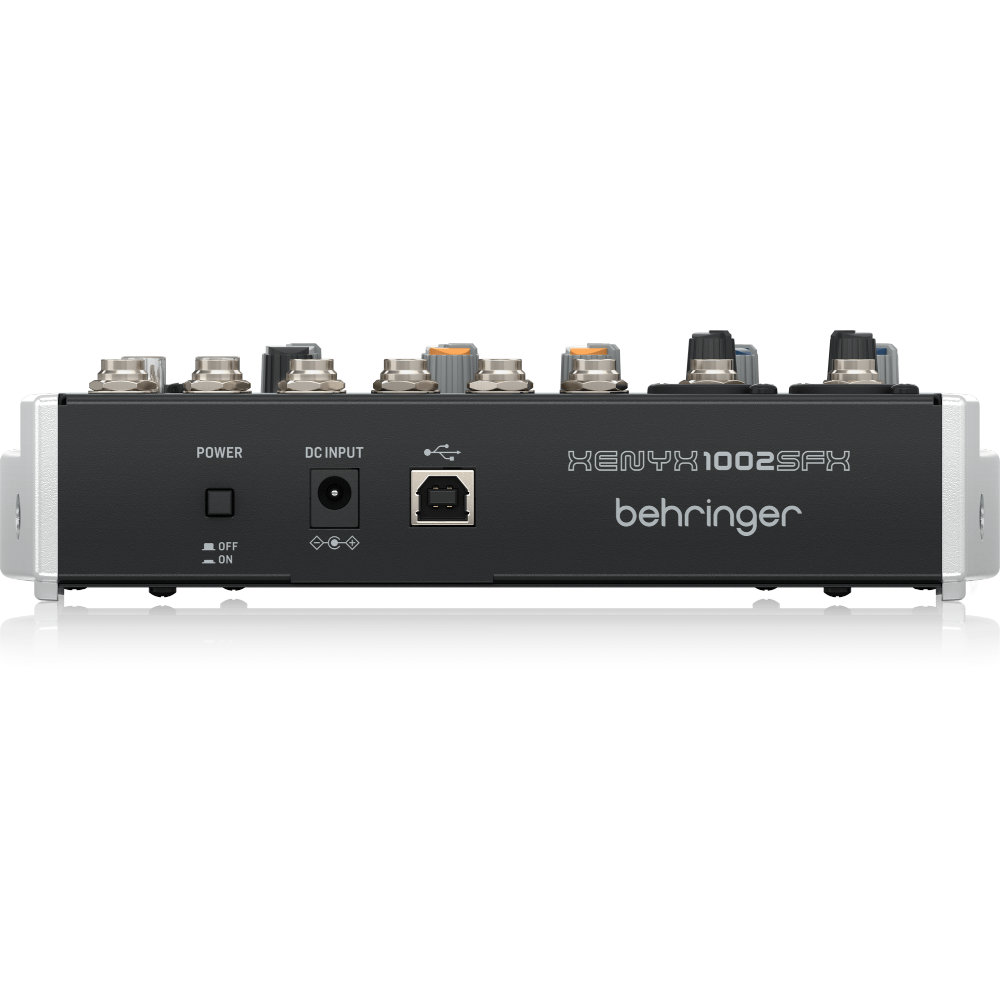 BEHRINGER ベリンガー XENYX 1002SFX 10入力 アナログミキサー USBオーディオインターフェース機能 エフェクター内蔵 背面パネル