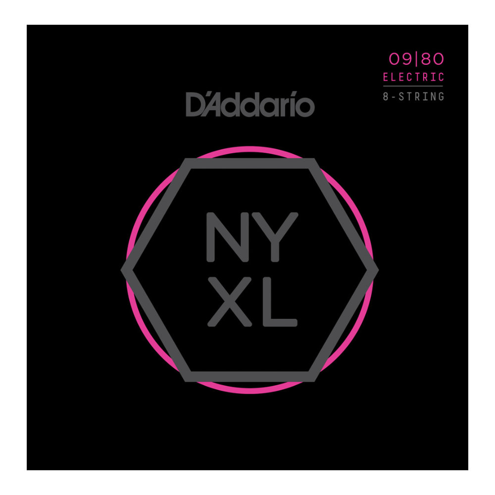 D’Addario ダダリオ NYXL0980 Nickel Wound 8-String Electric Guitar Strings Super Light 8弦用エレキギター弦