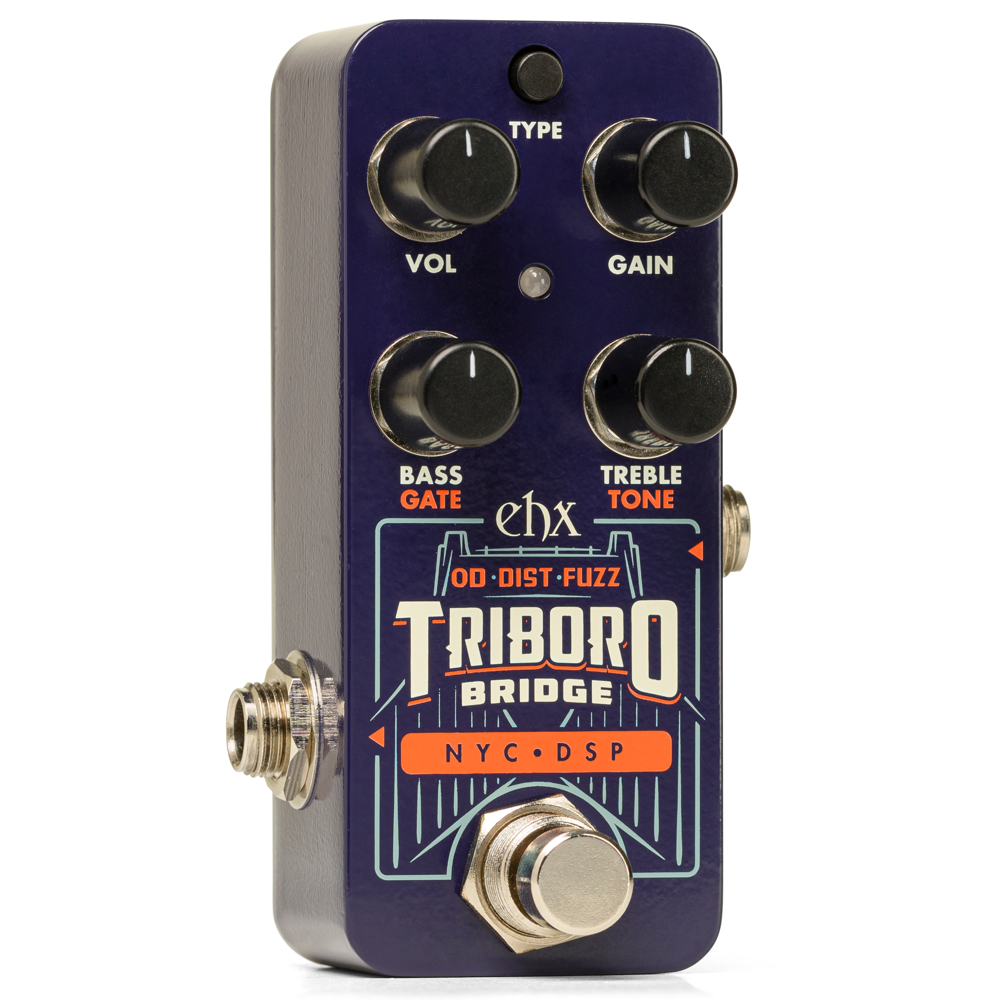 ELECTRO-HARMONIX エレクトロハーモニクス PICO TRIBORO BRIDGE オーバードライブ ディストーション ファズ ギターエフェクター 本体斜画像