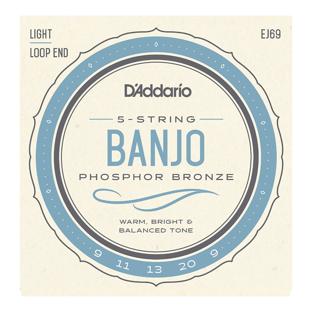 D’Addario ダダリオ EJ69 5-String Banjo Phosphor Bronze Light 9-20 バンジョー弦
