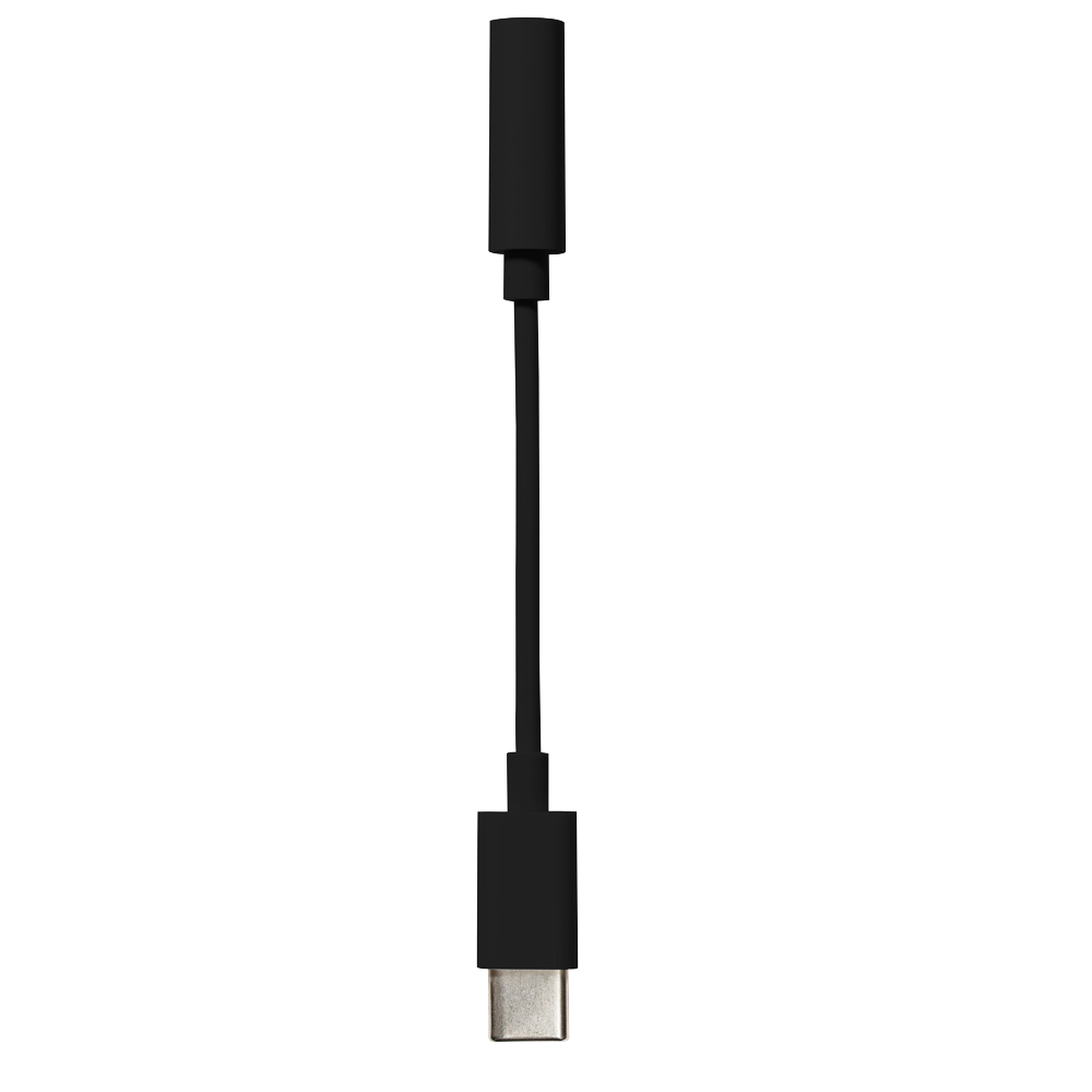 AXES アクセス ACP-01 BK  USB Type-C to 3.5mm 4極 イヤホン端子変換プラグ 5.5cm ブラック