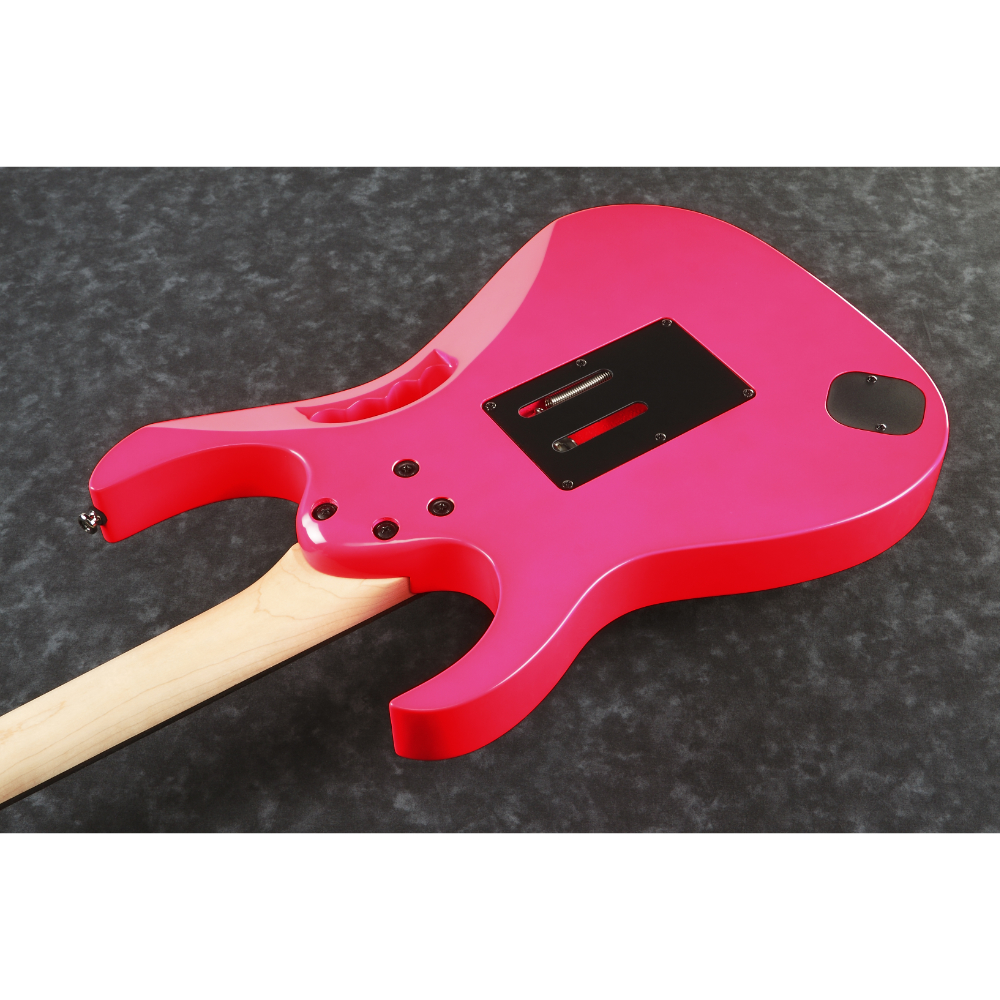 IBANEZ アイバニーズ JEMJRSP-PK Steve Vaiシグネチャーエントリーモデル ピンク エレキギター 平置きボディバック画像