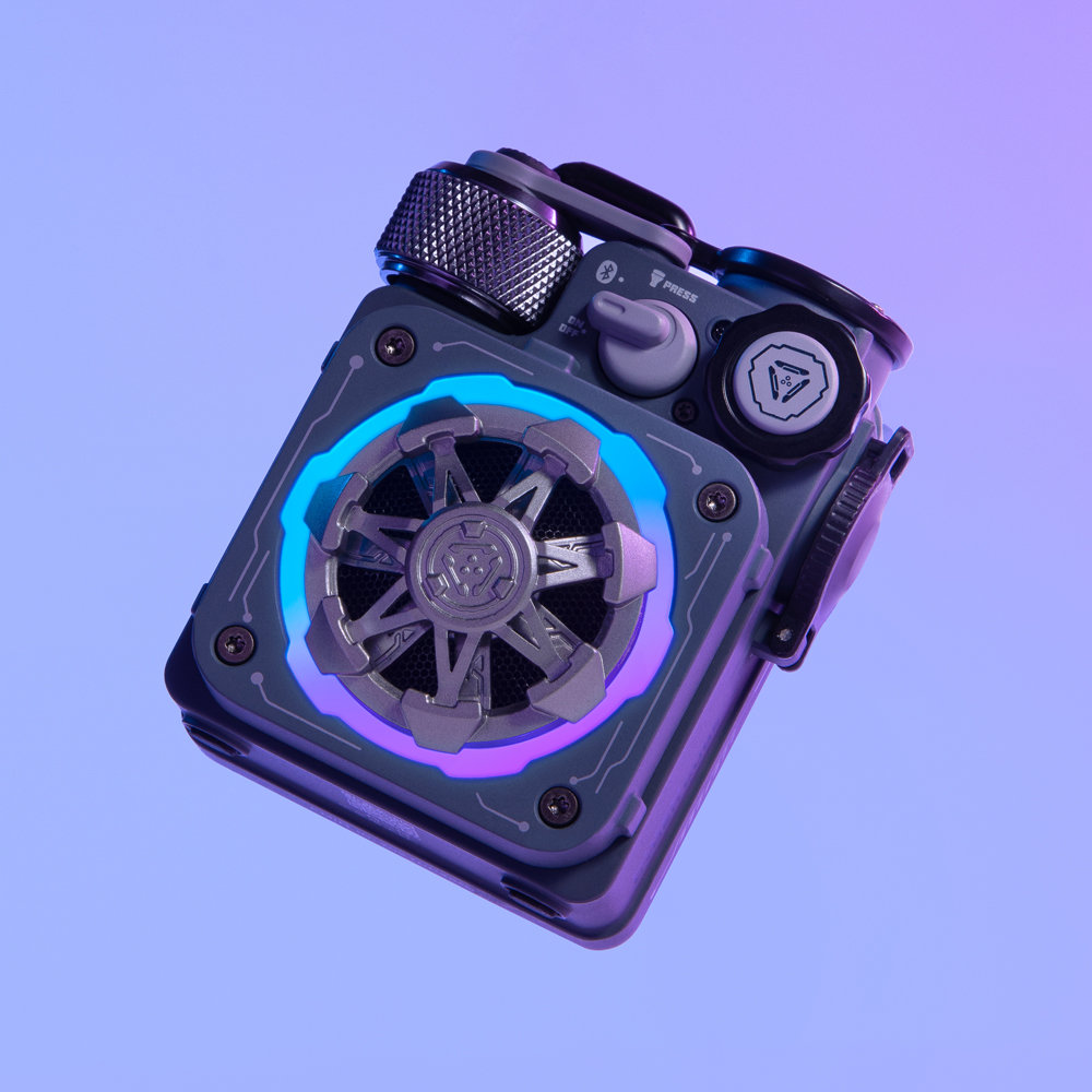 MUZEN MW-PVXLI GRAY Cyber Cube Premium Bluetoothスピーカー グレー 全体イメージ