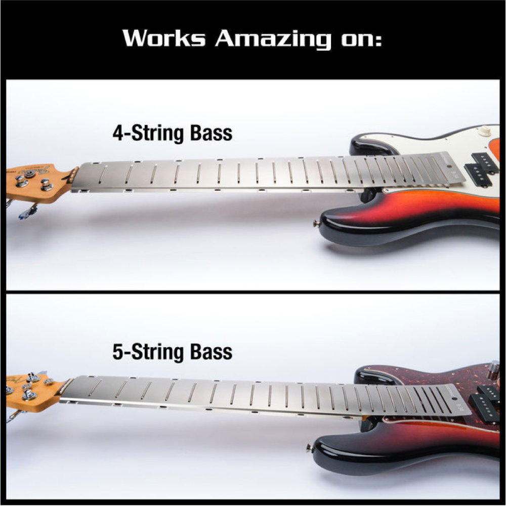 MUSIC NOMAD ミュージックノマド MN805 Fret Shield for B-34' Bass Fret Scale エレキベース用フレットガード 4弦、5弦ベース使用例