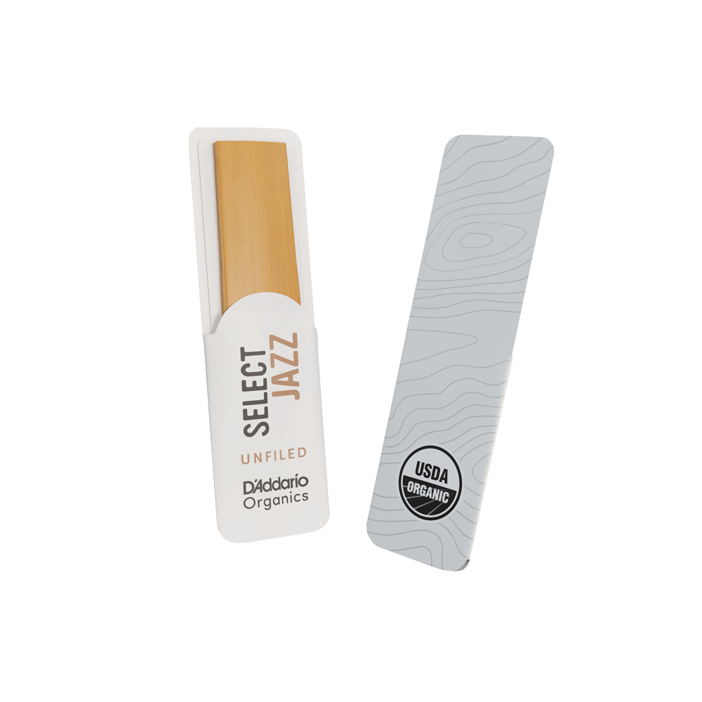 D’Addario Woodwinds ダダリオ ウッドウィンズ アルトサックス リード 10枚入り 硬さ：3S アンファイルドカット ダダリオ オーガニックス セレクトジャズ 本体画像