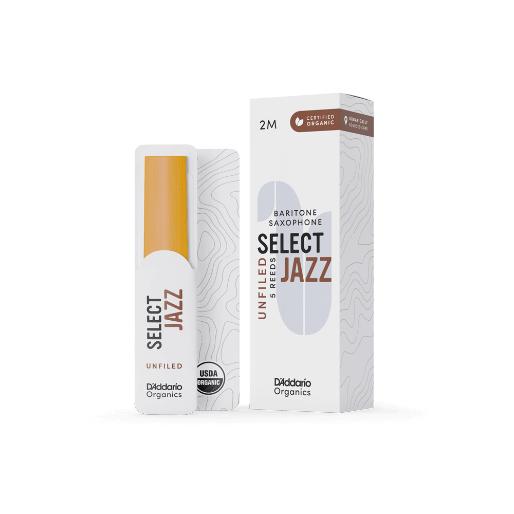 D’Addario Woodwinds ダダリオ ウッドウィンズ バリトンサックス リード 5枚入り 硬さ:2M アンファイルドカット ダダリオ オーガニックス セレクトジャズ