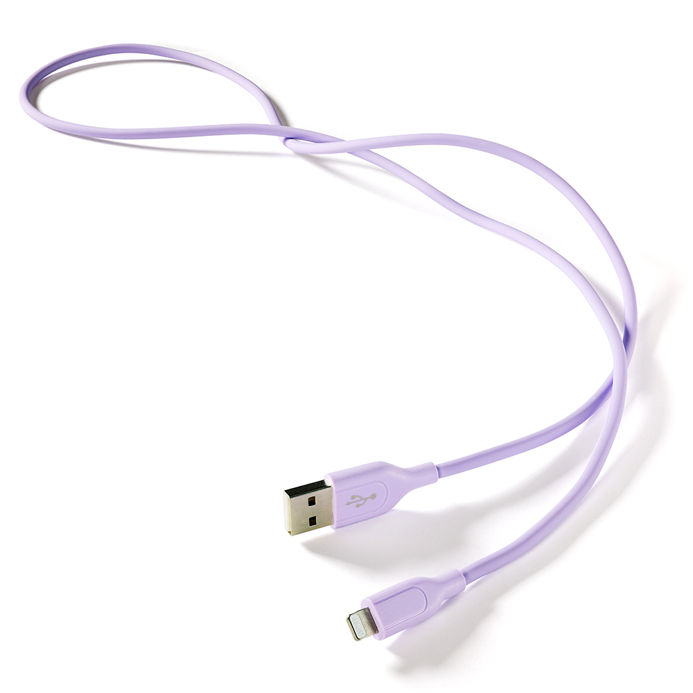 AXES アクセス AMP-003 PR iPhone充電ケーブル ライトニングケーブル 1m パープル 【Apple社 MFi認証】 イメージ画像