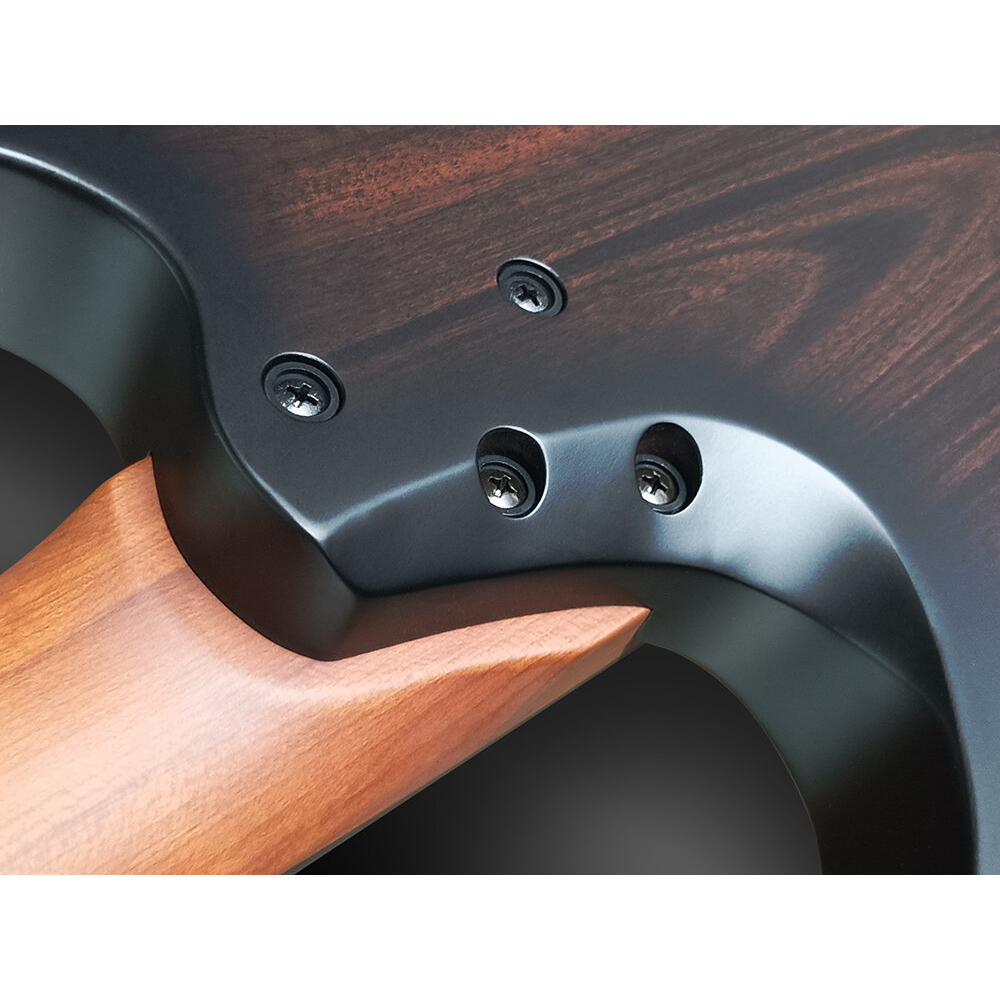 Balaguer Guitars バラゲールギターズ Diablo Baritone 7 Standard Satin Trans Black Sunburst 7弦ギター エレキギター ボディ画像