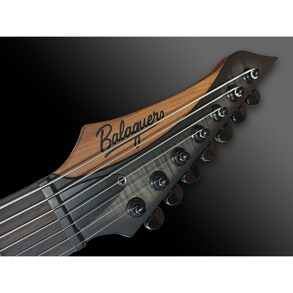 Balaguer Guitars バラゲールギターズ Diablo Baritone 7 Standard Satin Trans Black Sunburst 7弦ギター エレキギター ヘッド画像