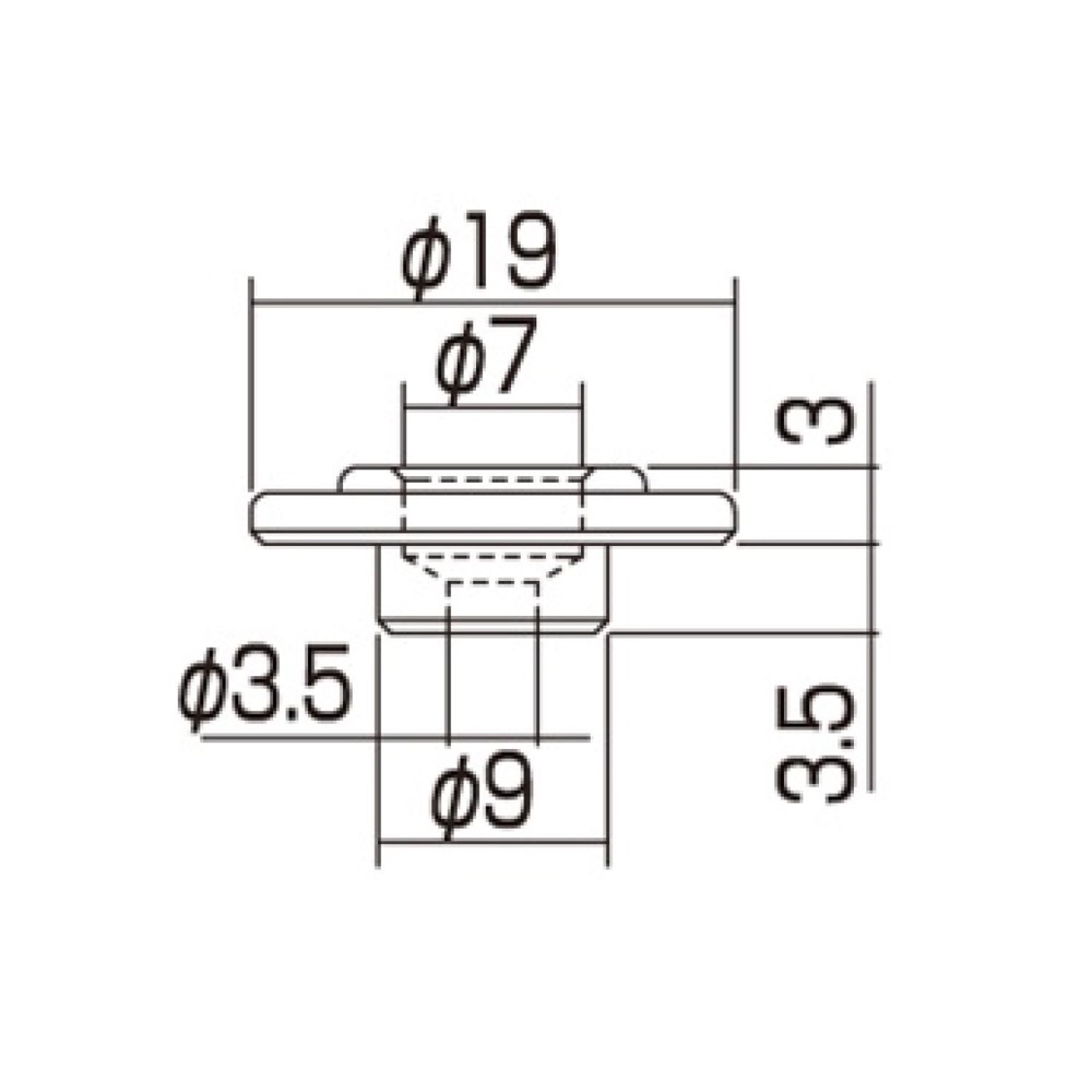 ALLPARTS オールパーツ AP-6710-003 Black Bass String Guide ベース用ストリングガイド サイズ画像
