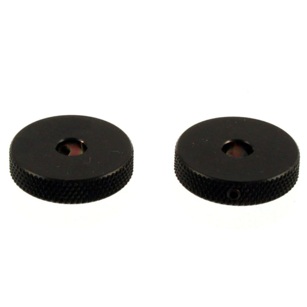ALLPARTS オールパーツ MK-3155-003 Black Roller Knob Set (Qty 2)ジャズマスター用メタルローラーノブ 2個セット