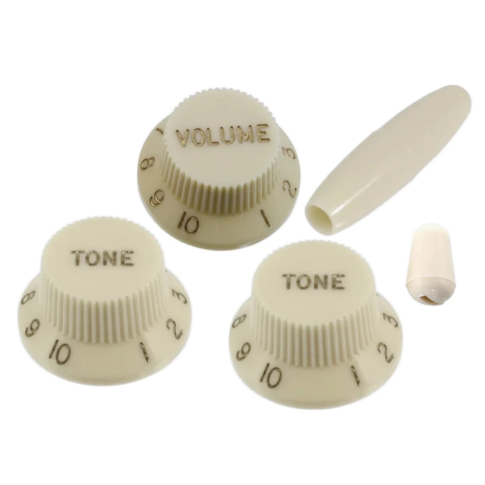 ALLPARTS オールパーツ PK-0178-050 Parchment Knob Set For Stratocaster ストラトキャスタースタイル用ノブセット