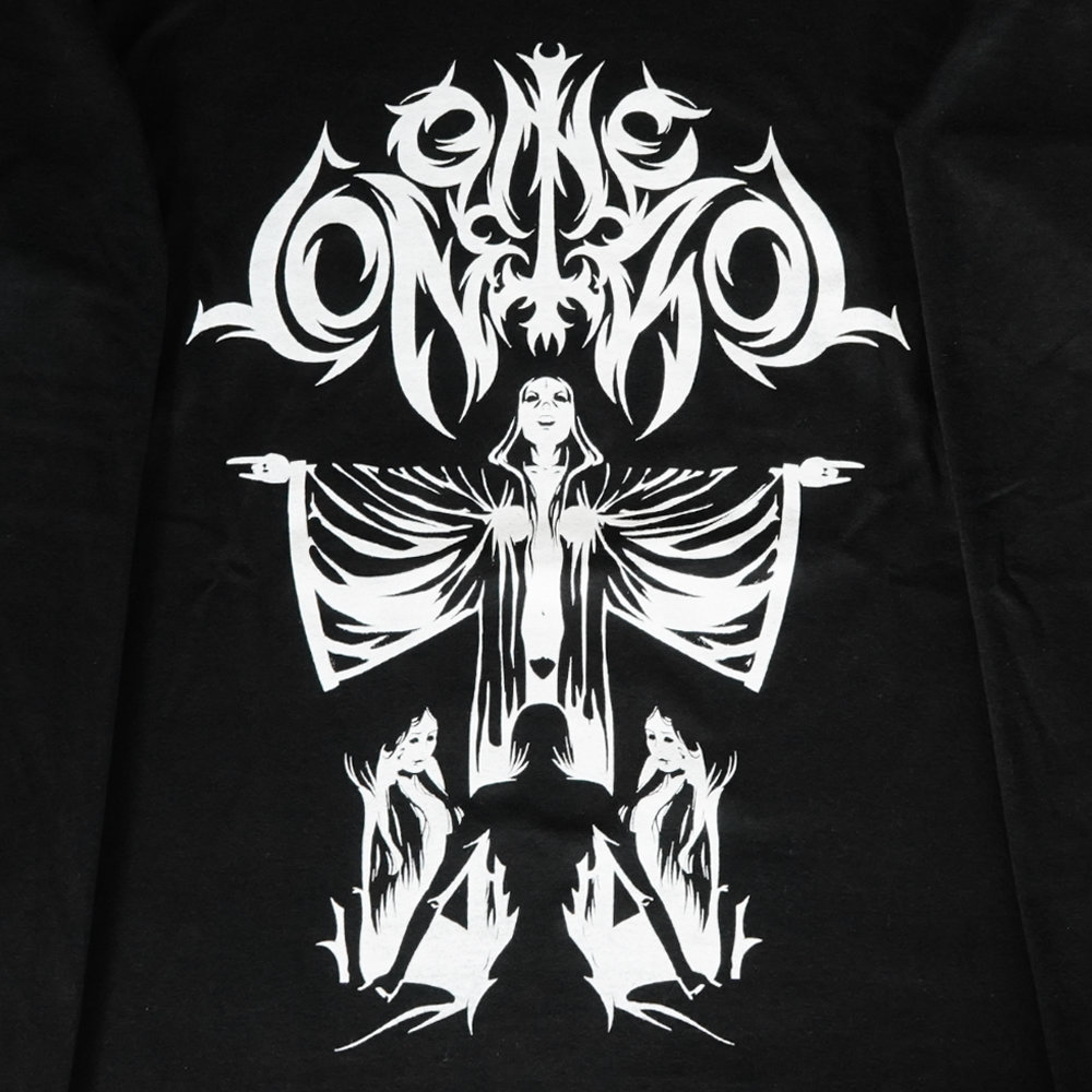 One Control ワンコントロール デスメタル風ロゴ ロングTシャツ ブラック Mサイズ ロゴ
