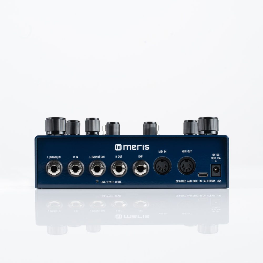 Meris MercuryX リバーブ ギターエフェクター カスタマイズできるリバーブ専用機 in/out/MIDI端子側サイド